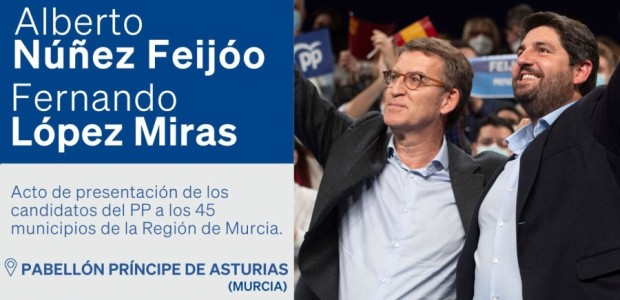 Acto de presentación de las candidaturas del Partido Popular a los 45 municipios de la Región de Murcia